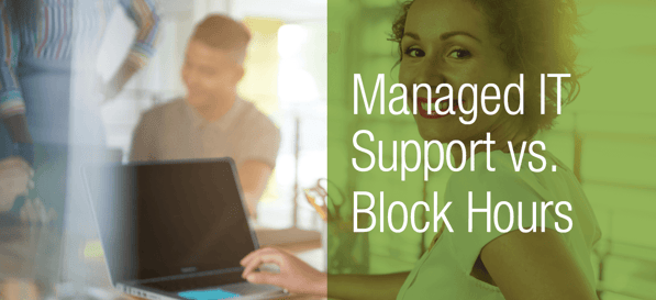 Outsourcing IT Support Services - Managed IT Support vs. Block Hours With Client Smiling