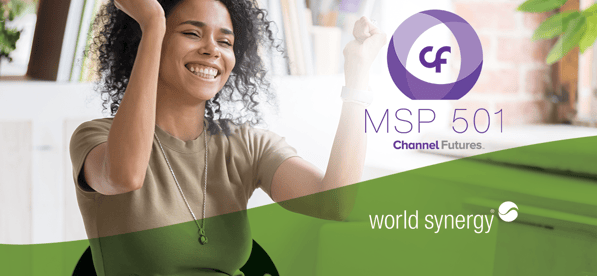 Person Celebrating With Hands in Air as One of World’s Top IT Managed Service Providers MSP 501 List